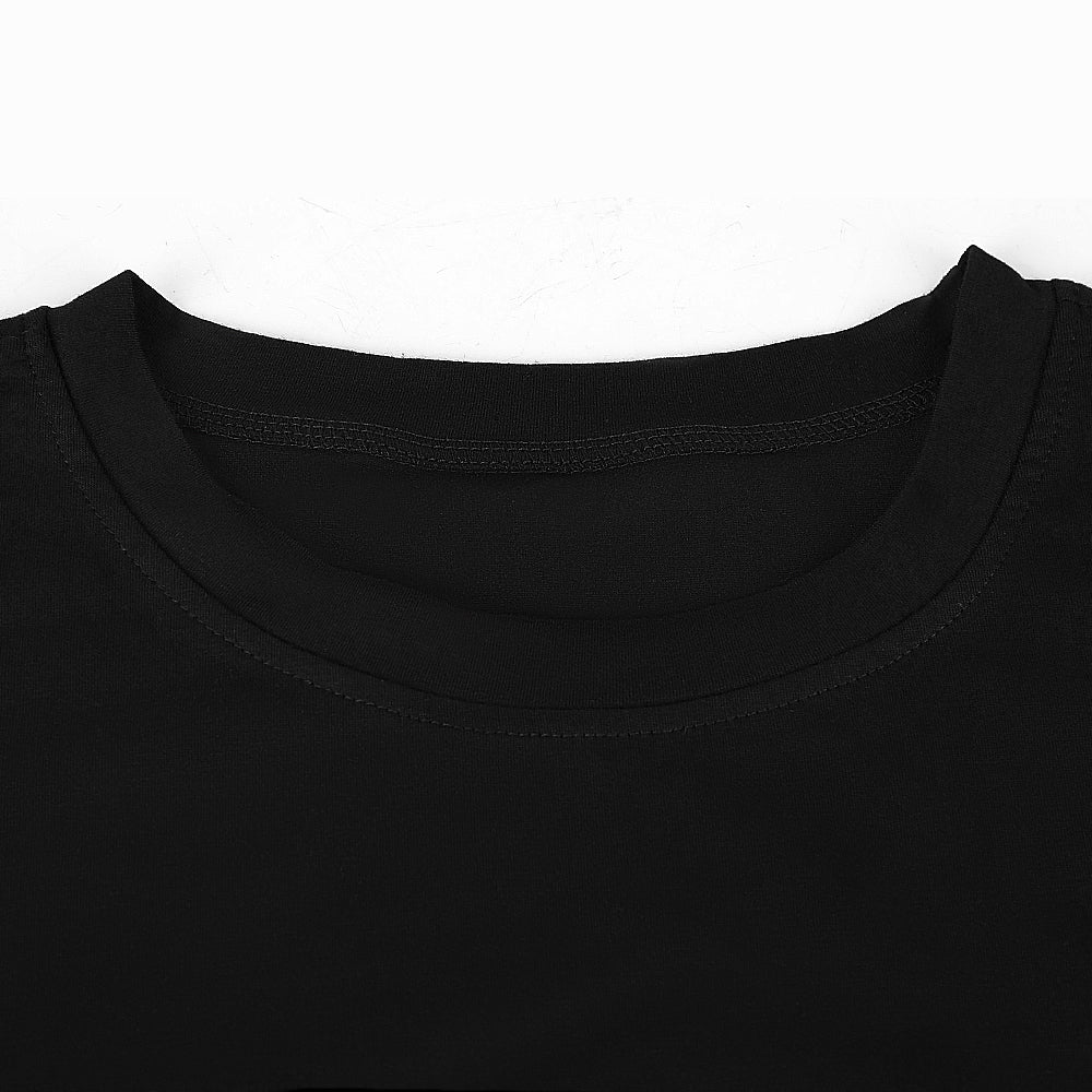 Ladies Crewneck Tank Tops Sleeveless Vests for Women Summer - Black Size L